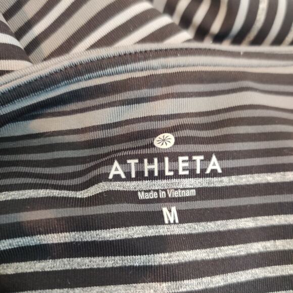 Athleta Chaturanga Tight Striped Black Grey - Picture 9 of 9